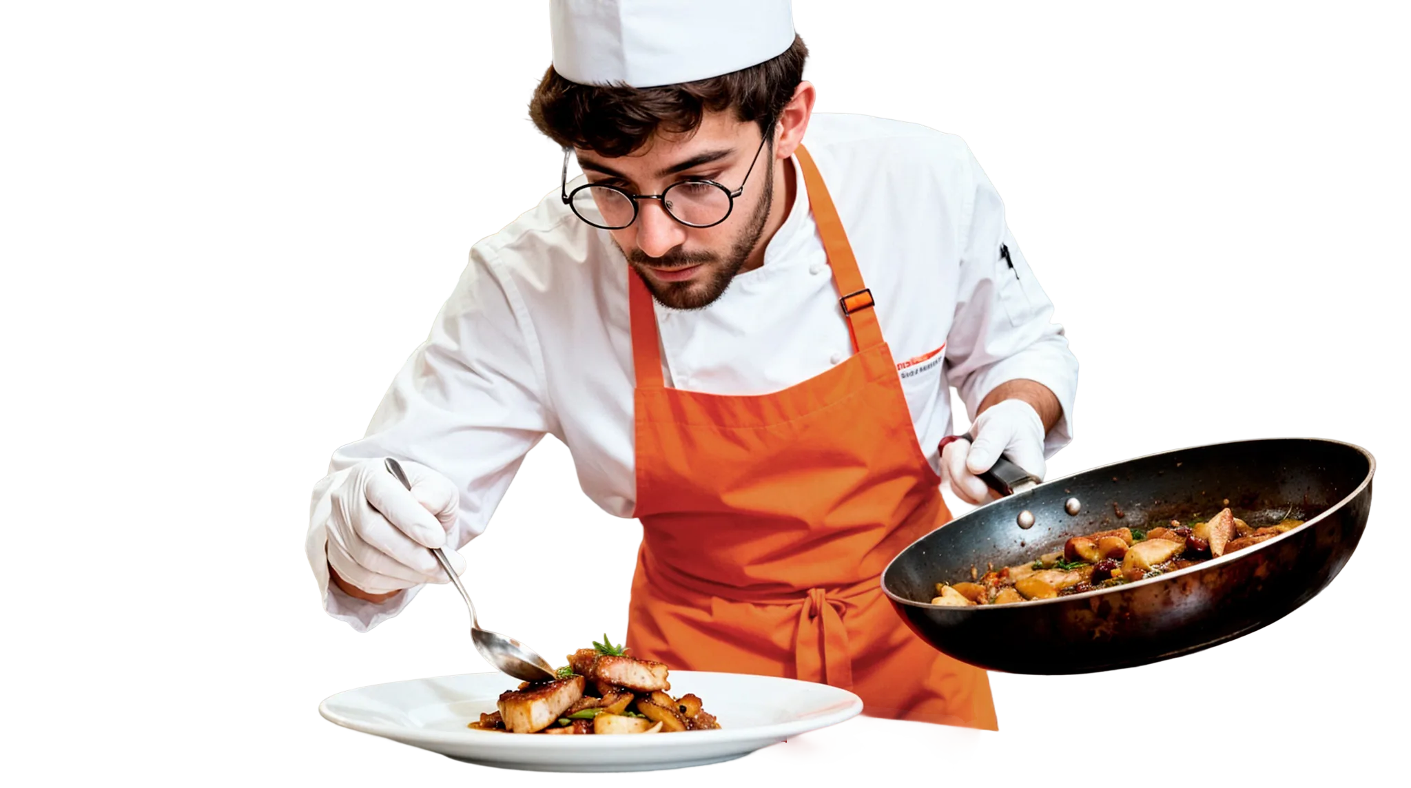 Chef preparando un plato